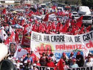 protesto em brasilia - junho 2011 - campanha salarial 3