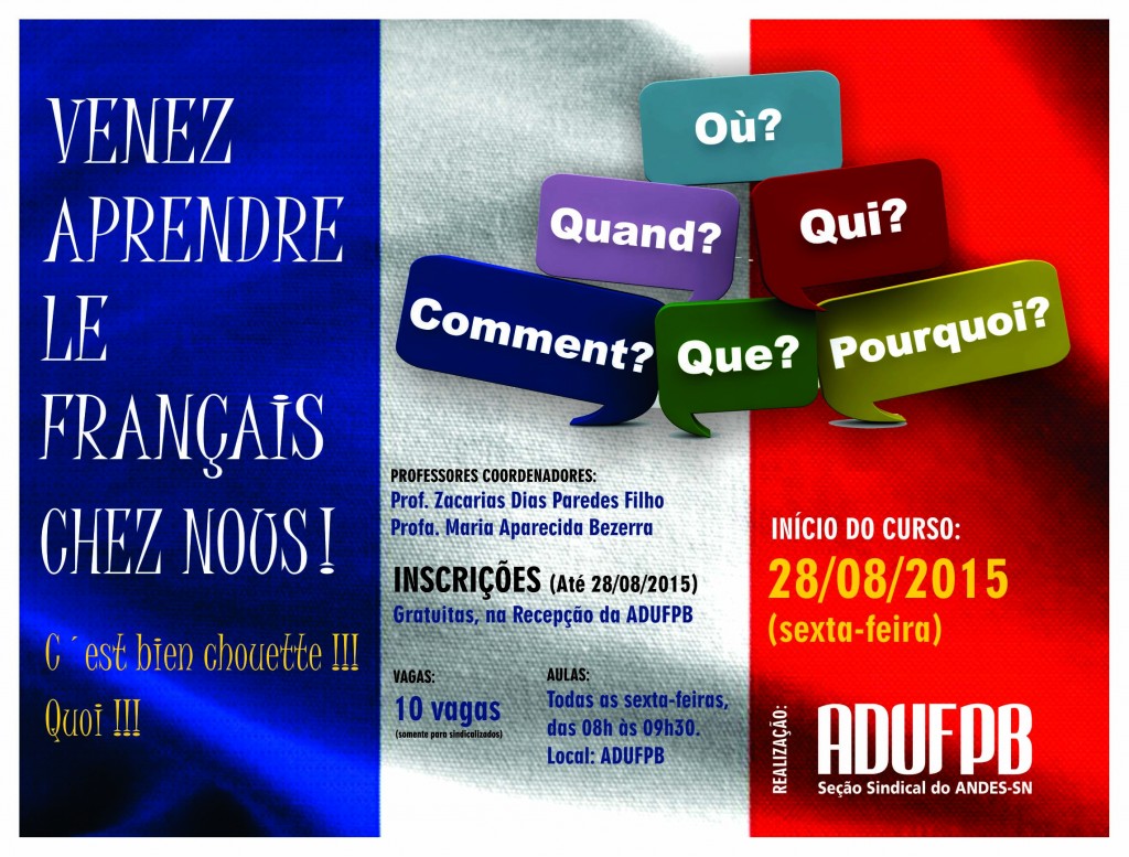 CARTAZ CURSO FRANCES - ADUFPB (1)