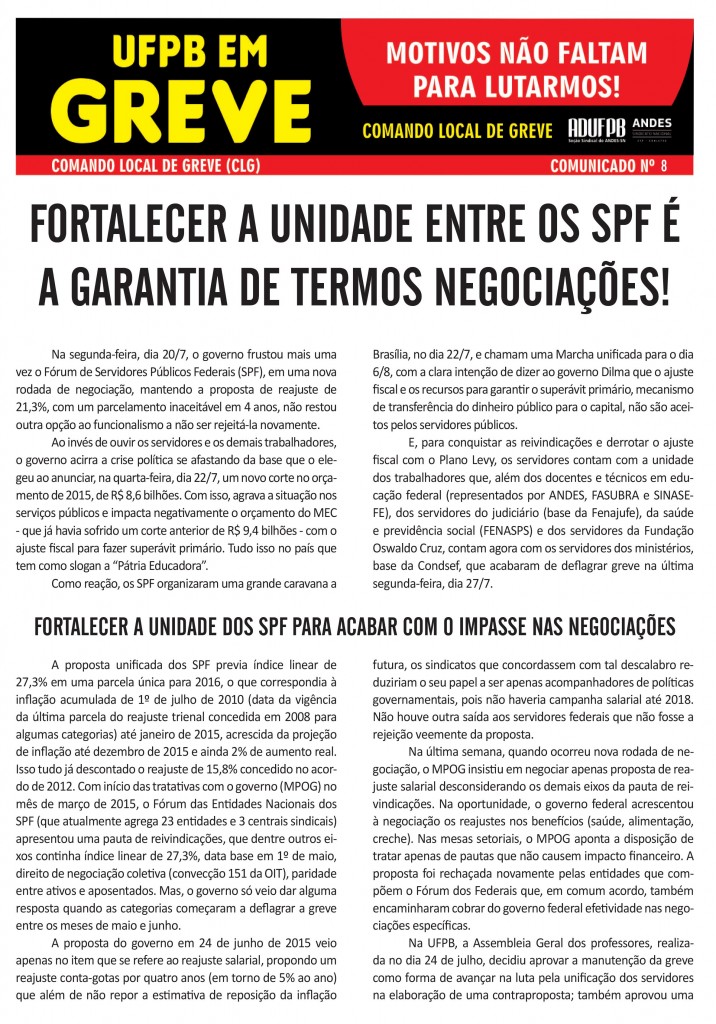 COMUNICADO CLG - UFPB - Nº 8.indd