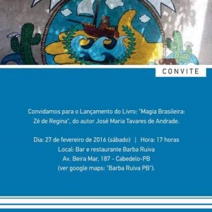 convite lançamento do livro magia brasileira