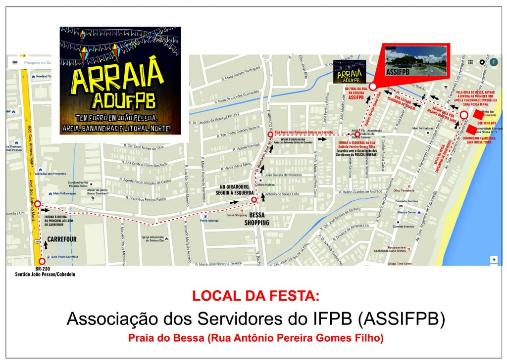 MAPA COMO CHEGAR_FESTA JUNINA DA ADUFPB