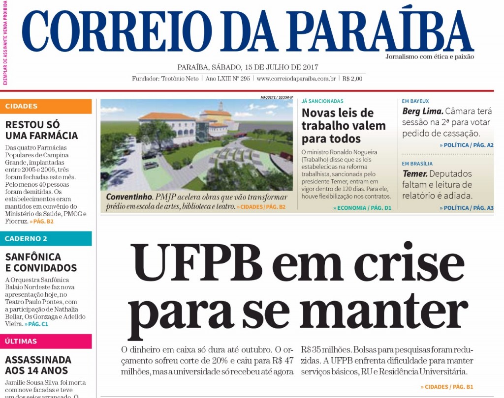 2017.07 - matéria do correio da paraíba