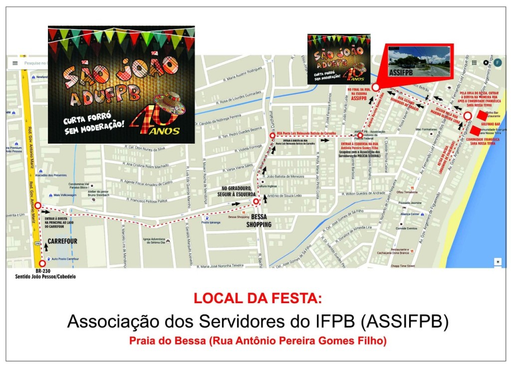 mapa festa são joão 2018
