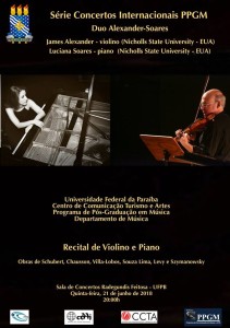 recital de violino e piano
