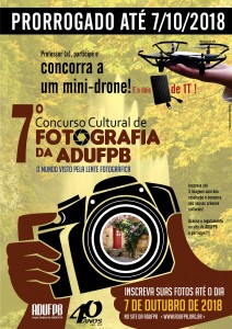 CARTAZ CONCURSO FOTOGRÁFICO 2018 (PRORROGADO)