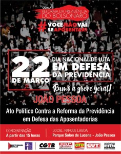 ato nacional em defesa da previdência - 22.03.2019
