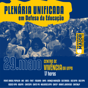 PLENÁRIA 29 DE MAIO - CENTRO DE VIVÊNCIA DA UFPB