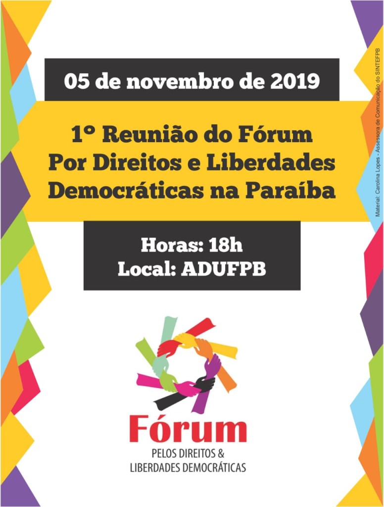reunião do fórum por direitos e liberdades democráticas na PB
