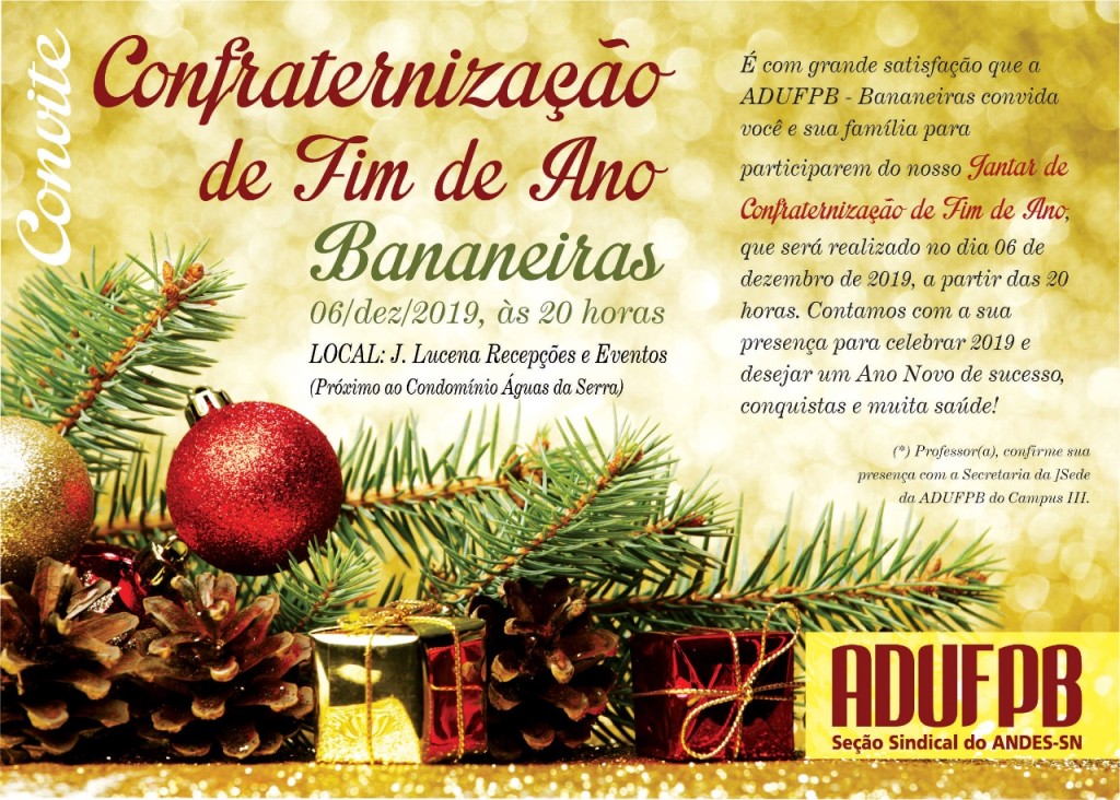 confraternização de fim de ano bananeiras 2019