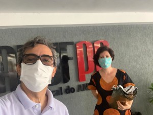 entrega de máscaras à secretria de saúde do conde 3