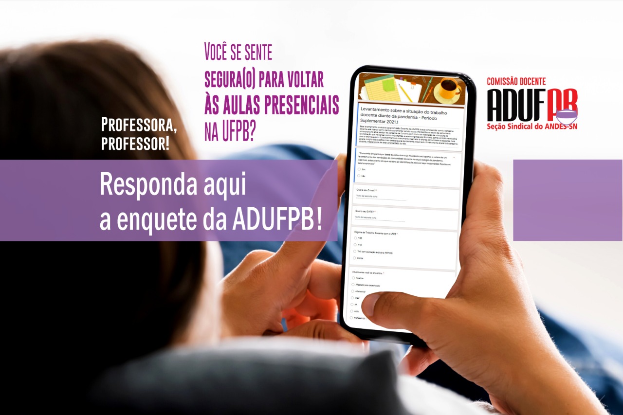ADUFPB lança enquete para avaliar condições de retorno ao trabalho presencial