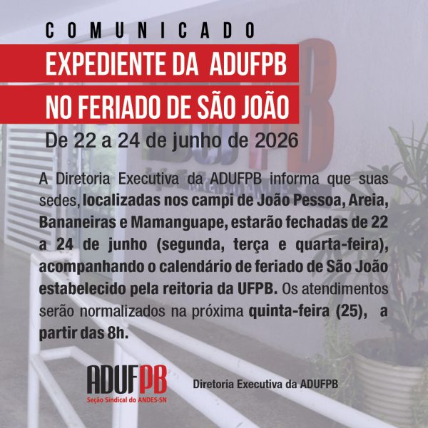 RECESSO SÃO JOÃO 2026