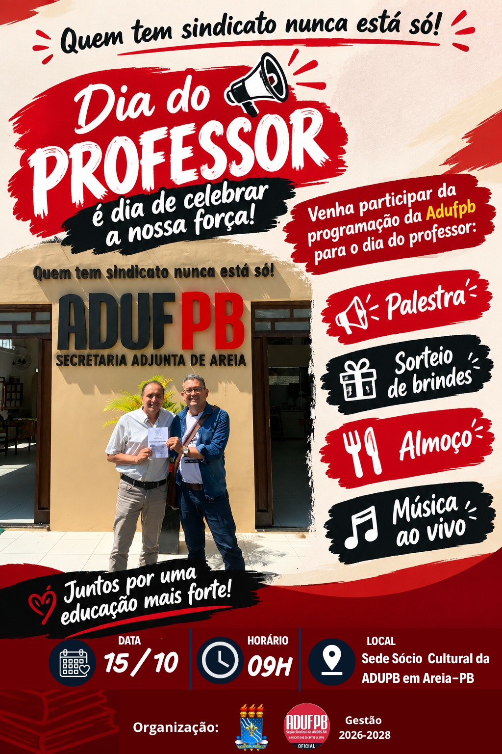 2026.10.15 – dia do professor em areia